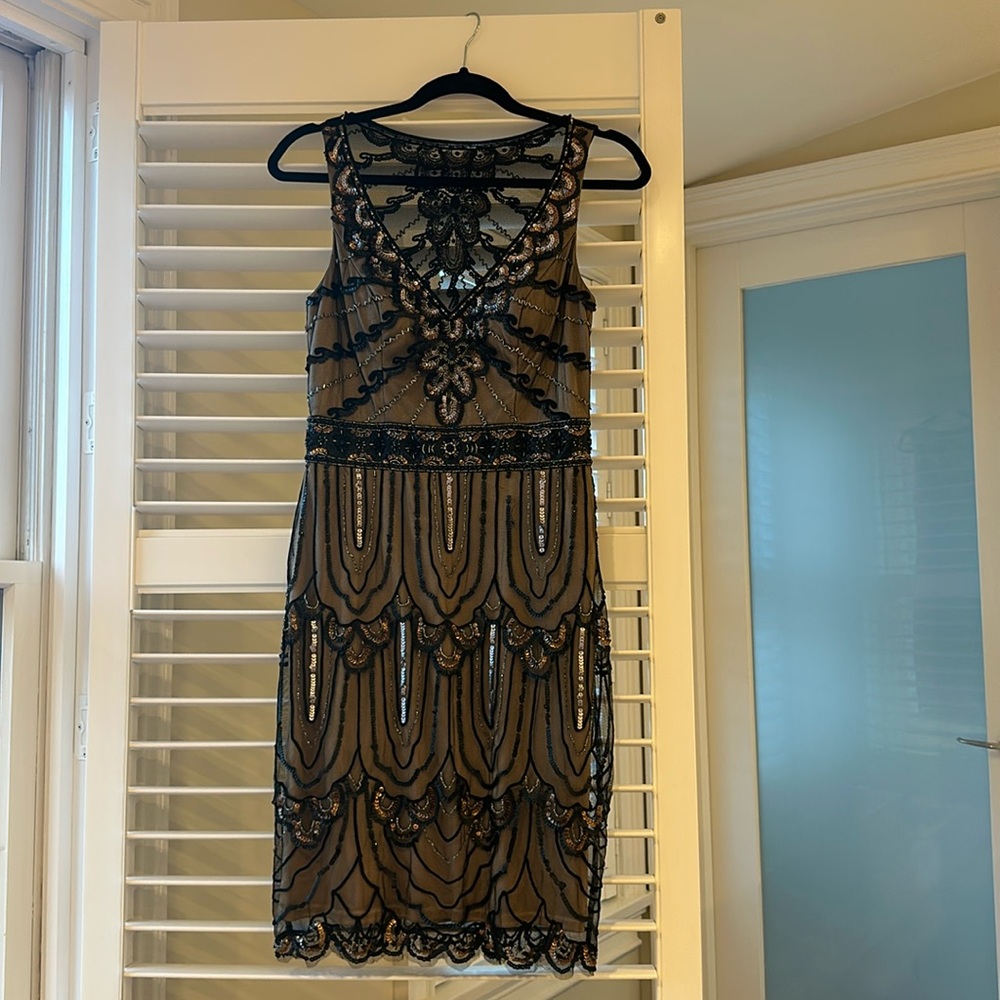 Sue Wong holiday sequence dress.